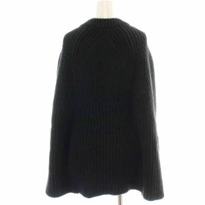 3.1 phillip lim ニットポンチョ プルオーバー ウール リブ XS 黒 ブラック