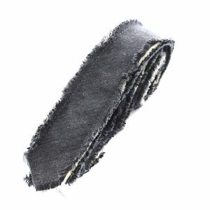 ネクタイ ウール シルク混 ダメージ加工 紺 ネイビー