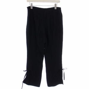 PRADA イージーパンツ サイドリボン 40 S 黒 ブラック