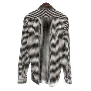 Acne Studios シャツ カジュアルシャツ 長袖 ギンガムチェック 48 M 白 ホワイト 黒 ブラック