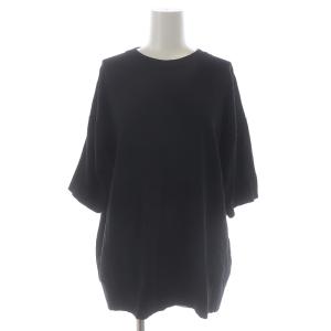 23SS アイスコットンハーフスリーブプルオーバー ニット カットソー クルーネック 半袖 F 黒 ブラック 23080400308120