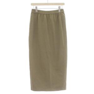 タイトスカート ロング コットン スカート 36 S カーキ