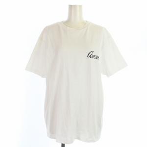 Tシャツ カットソー 半袖 クルーネック ロゴ プリント 白 ホワイト