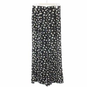 23SS ランダムドットプリントパンツ イージーパンツ ロング 水玉 F 黒 ブラック 23030200308020