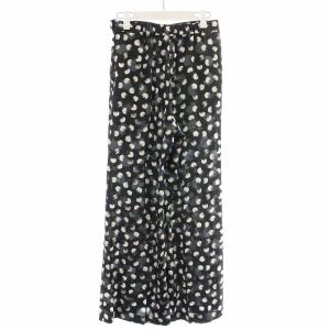 Spick&Span 23SS ランダムドットプリントパンツ イージーパンツ ロング 水玉 F 黒 ブラック 23030200308020