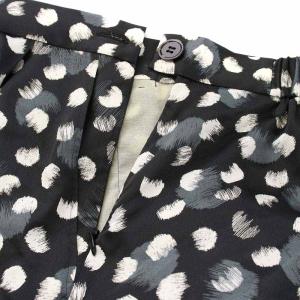 Spick&Span 23SS ランダムドットプリントパンツ イージーパンツ ロング 水玉 F 黒 ブラック 23030200308020