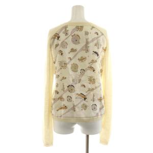 HERMES マルジェラ期 カーディガン 切替 魚 カシミヤ リネン ベージュ