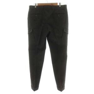 LANVIN パンツ スラックス ジッパーフライ ストライプ柄 ウール 88 L グレー