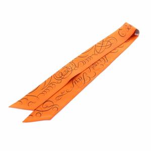 ツイリースカーフ Exercice pour foumer la main 手を差し伸べる オレンジ