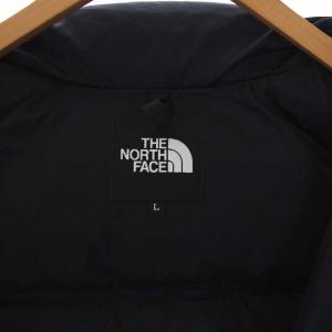 THE NORTH FACE Novelty Nuptse Vest ダウンベスト アウター 総柄 ジップアップ フード L オレンジ