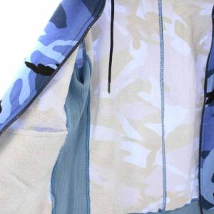junhashimoto 18SS CAMO RELAX PARKA ジャケット パーカー リブ 切替 迷彩 カモフラ 4 XL 青 ブルー 1101810044