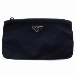 ポーチ 小物入れ トライアングルロゴ ナイロン 黒 ブラック