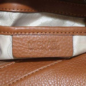 MICHAEL KORS ハンドバッグ ショルダーバッグ ゴールド金具 レザー 茶 ブラウン