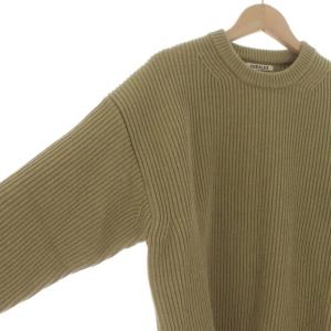AURALEE SUPER FINE WOOL HEAVY RIB KNIT ニット セーター ハイネック ウール A22AP04RK 長袖