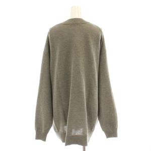 Plage 21AW SWEAT KNIT CARDIGAN カーディガン ニット 長袖 Vネック オーバーサイズ F グレー 21080922711030