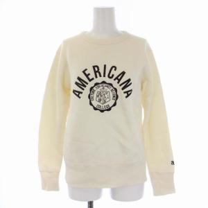 スウェット トレーナー プルオーバー 長袖 クルーネック ロゴ プリント F 白 ホワイト