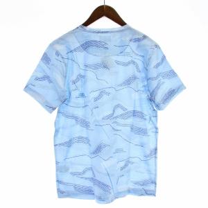 LANVIN en Bleu 20SS Tシャツ カットソー 半袖 クルーネック ロゴ プリント 48 M 水色