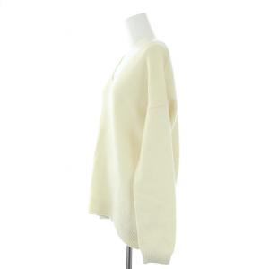 Theory ROYAL WOOL KARENIA V NECK ニット セーター プルオーバー Vネック 長袖 S 白 アイボリー