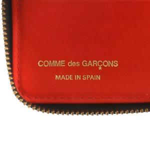 COMME des GARCONS 二つ折り財布 小銭入れ ラウンドファスナー ロゴ 赤 レッド