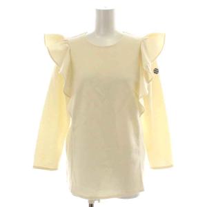 BD2021-2B-15 ラッフルスリーブウールトップス カットソー 長袖 フリル 36 アイボリー