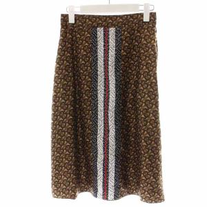 フレアスカート TBモノグラム UK4 ブラウン