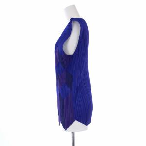 PLEATS PLEASE ISSEY MIYAKE イッセイミヤケ 17AW ノースリーブカットソー パッチワーク 裾変形 3 L PP73-JK661