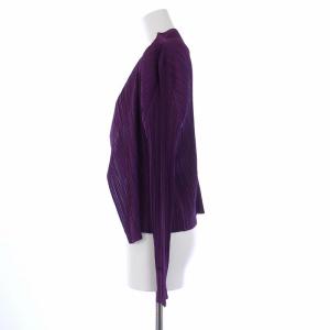 PLEATS PLEASE ISSEY MIYAKE PP73-J0222 イッセイミヤケ 17AW プリーツ トッパーカーディガン 長袖 3 パープル