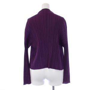 PLEATS PLEASE ISSEY MIYAKE PP73-J0222 イッセイミヤケ 17AW プリーツ トッパーカーディガン 長袖 3 パープル