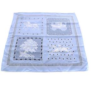 バンダナカレ55 ECURIES PARISIENNES パリの厩舎 スカーフ シルク ライトブルー