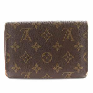 LOUIS VUITTON モノグラム ポルトトレゾール エテュイ パピエ 財布 三つ折り 茶 ブラウン M61202