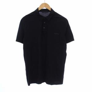21年製 ポロシャツ 半袖 ロゴ XL 黒 ブラック