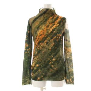 22AW CAMILA SHEER CUT TOP カットソー 長袖 ハイネック プリント F カーキ オレンジ グレー