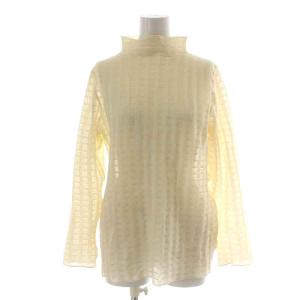 21AW PLAID SHEER TURTLE KNIT カットソー 長袖 ハイネック モックネック F アイボリー 01120140360