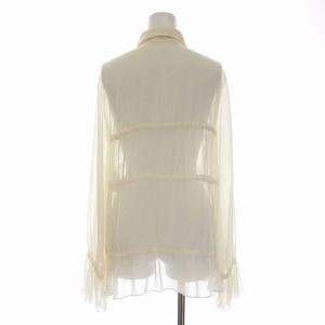 MM6 Maison Margiela シアー シャツ ブラウス シースルー リボン 長袖 38 M アイボリー 白