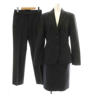 スーツ セットアップ 上下 3点セット テーラードジャケット シングル 総裏地 ウール カシミヤ混 スラックス パンツ ジップフライ