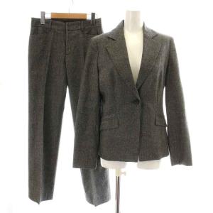 スーツ セットアップ 上下 テーラードジャケット シングル 総裏地 スラックス パンツ ジップフライ ストライプ ウール カシミヤ混