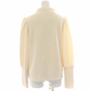 Ameri VINTAGE 22AW 2WAY PUFF SLEEVE BOUCLE カットソー ハイネック 長袖 F 白 ホワイト 01220371050