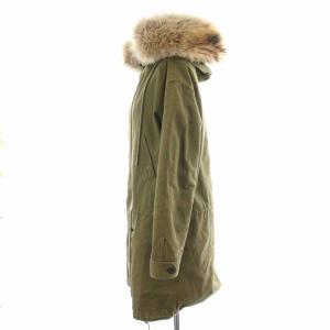 SAINT LAURENT PARIS 18年製 モッズコート ハイネック ラクーンファー ライナー付き S カーキ
