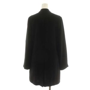 Theory SYNTHETIC CREPE WINOLA ノーカラージャケット ロング丈 2 M 黒 ブラック 7104110