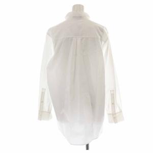 Aquascutum オーバーサイズ シャツ ブラウス 長袖 10 11号 L 白 ホワイト 5002220012