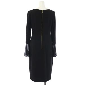 Calvin Klein Bell Sleeve Cocktail Party Sheath Dress ワンピース 長袖 袖切替 シアー ひざ丈 タイト