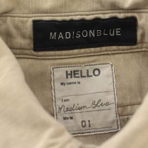 MADISONBLUE HAMPTON BACK SATIN SHIRT シャツ 長袖 01 S ベージュ