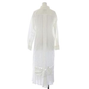 MUVEIL ×CONVERSE A2896FA911 レースプリーツコンビシャツワンピース スター ホワイト