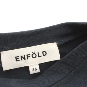 ENFOLD 22SS クラッシック天竺 T SHIRTレイヤードDRESS セットアップ ワンピース シャツ ロング 36 S 黄色 グレー