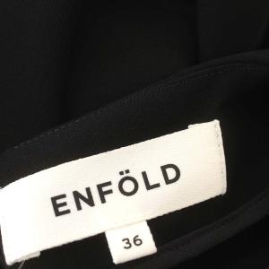 ENFOLD 20SS ワンピース バルーン ロング 半袖 変形 36 S 黒 ブラック