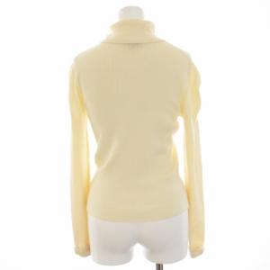 TOCCA ニット 薄手 タートルネック ウール ロールアップ 長袖 XS アイボリー