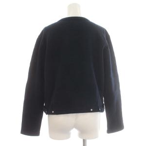 agnes b. カーディガン スウェット 裏起毛 コットン 長袖 T1 ネイビー 紺
