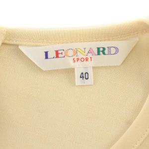 LEONARD SPORT カットソー 長袖 花柄 刺繍 40 M アイボリー