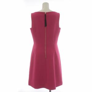 kate spade new york フレアワンピース ひざ丈 ノースリーブ ボートネック 無地 6 L ピンク