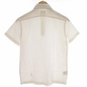 GUY ROVER PER SHIPS ポロシャツ 半袖 無地 ハーフボタン ロゴ刺繍 コットン100％ S 白 ホワイト